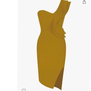 One shoulder bandage dress